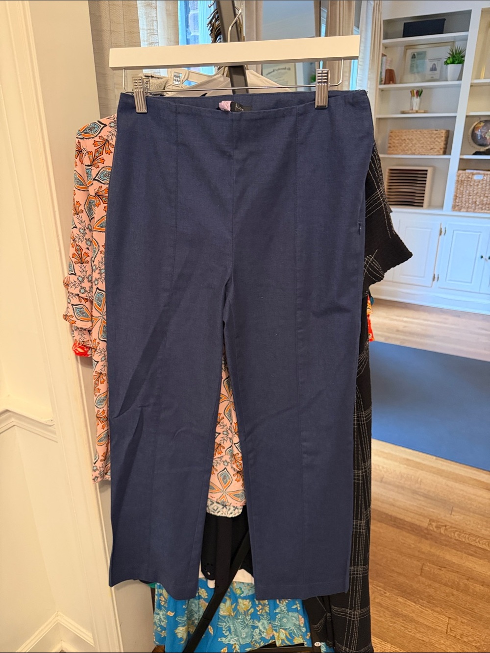 Ann Taylor Navy Straight-Leg Dress Pants